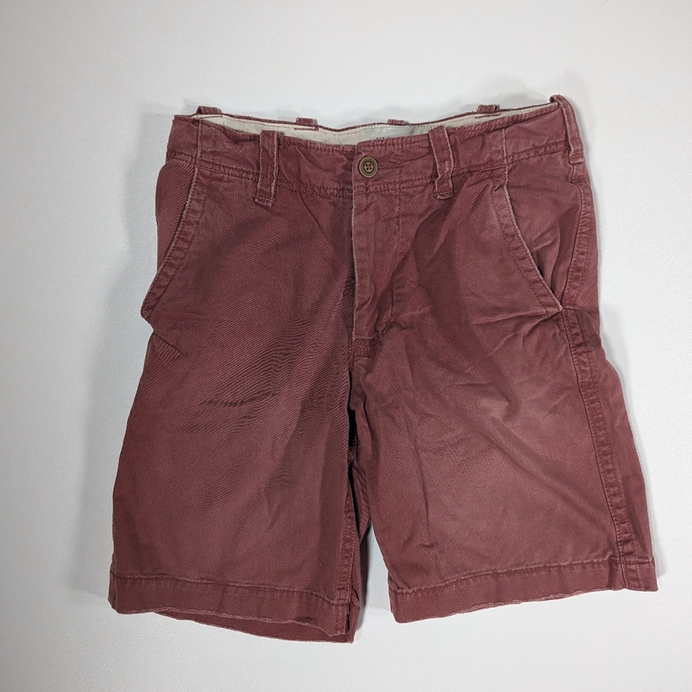 Abercrombie Shorts Youth Size 14 Faded Red (30 Waist) Flat Front Chino